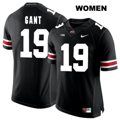 Women's NCAA Ohio State Buckeyes Dallas Gant #19 College Stitched Authentic Nike White Number Black Football Jersey VK20Z85YZ